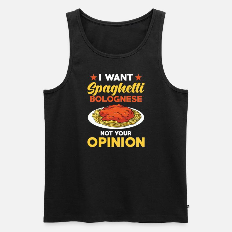 Spaghetti Bolognese - Männer Premium Bio Tank Top - Schwarz