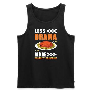 Spaghetti Bolognese - Men's Premium Organic Tank Top - black - Front - AI Model Male 178 light (178cm)