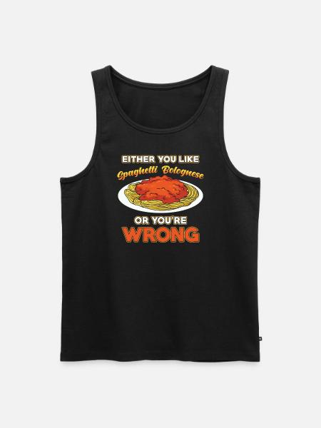 Spaghetti Bolognese - Männer Premium Bio Tank Top - Schwarz