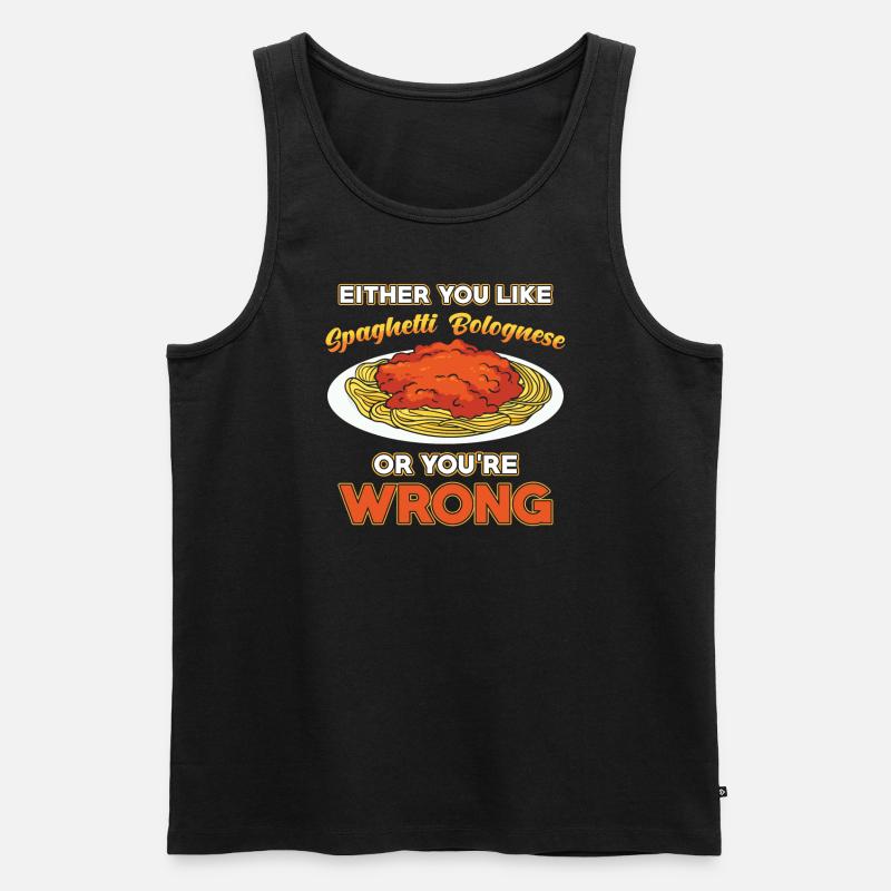 Spaghetti Bolognese - Männer Premium Bio Tank Top - Schwarz