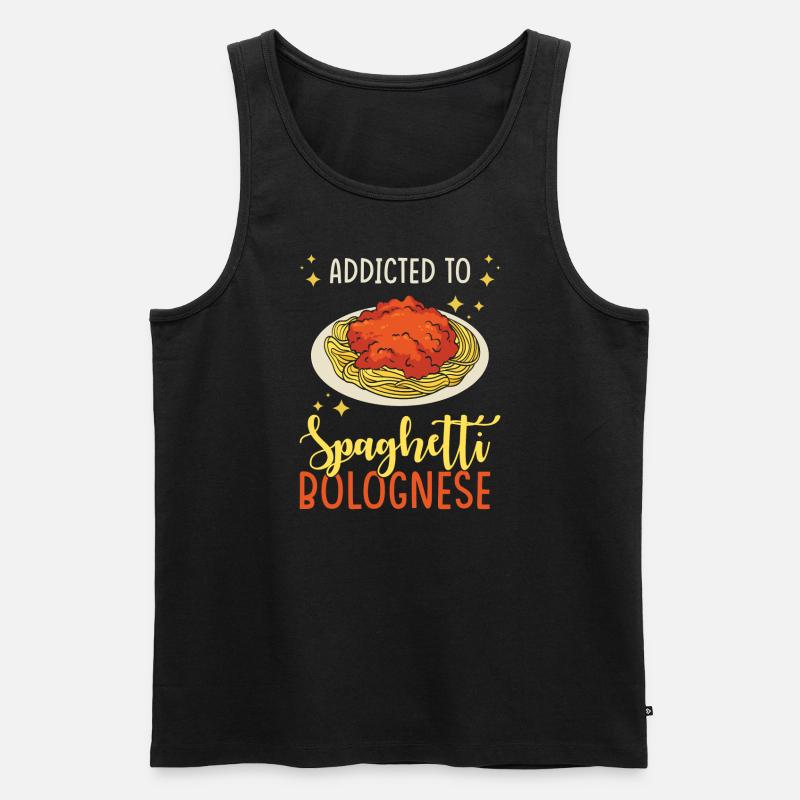 Spaghetti Bolognese - Männer Premium Bio Tank Top - Schwarz