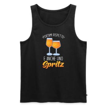 Spritz Cocktail Italien - Männer Premium Bio Tank Top - Schwarz - Vorne - Michal (187cm)