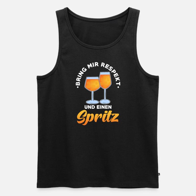 Spritz Cocktail - Männer Premium Bio Tank Top - Schwarz