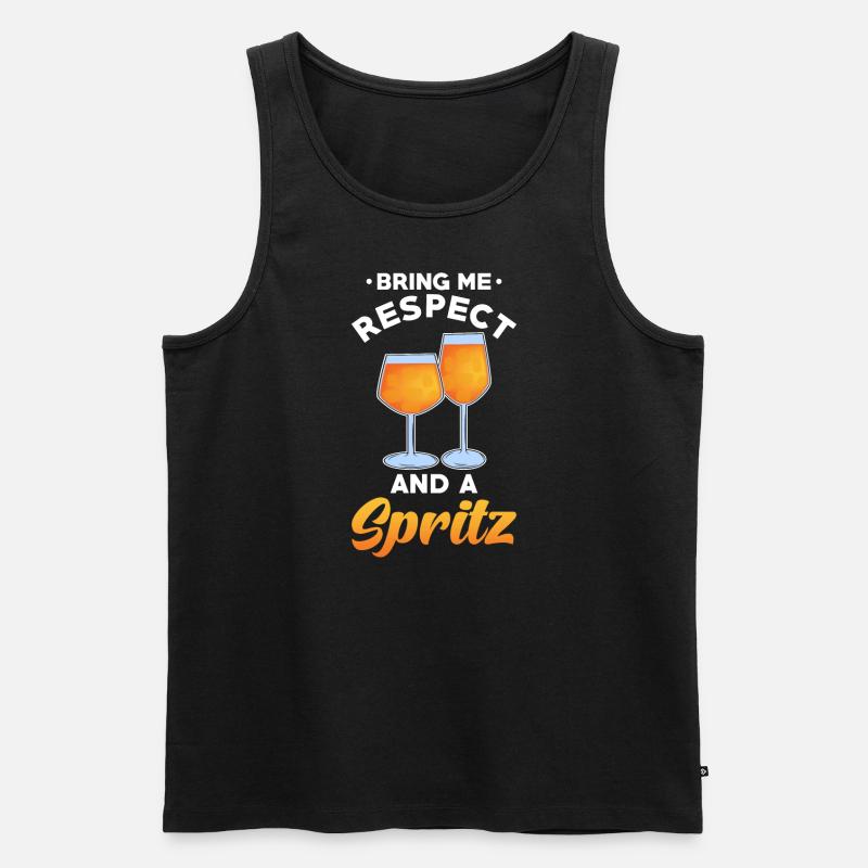 Spritz Cocktail - Männer Premium Bio Tank Top - Schwarz