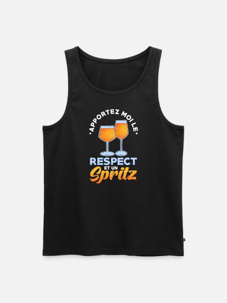 Spritz Cocktail - Männer Premium Bio Tank Top - Schwarz