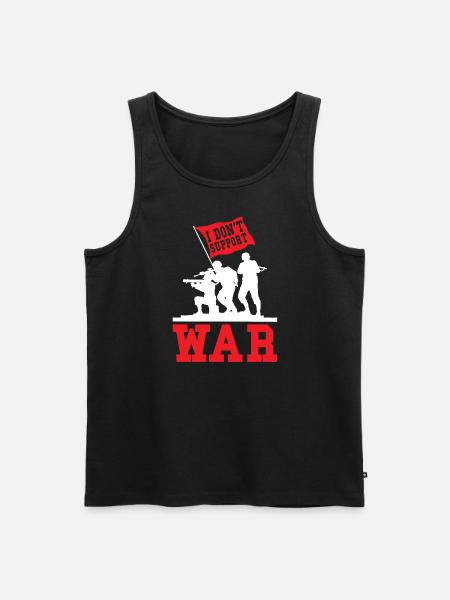 Pacifist Peace Anti-War Saying - Men's Premium Organic Tank Top - black