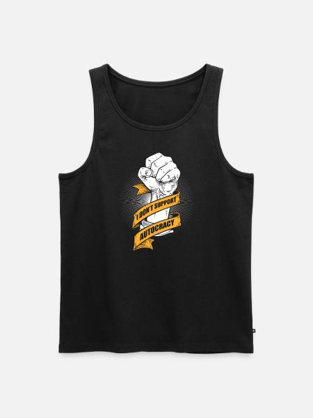 Anti autocracy - Men's Premium Organic Tank Top - black