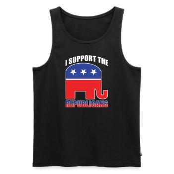 Republican Usa Support - Men's Premium Organic Tank Top - black - Front - Michal (187cm)
