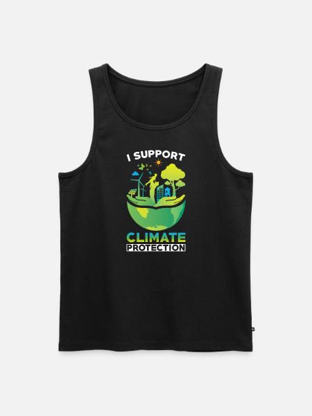 Klimaschützer Klimaschutz Support - Männer Premium Bio Tank Top - Schwarz