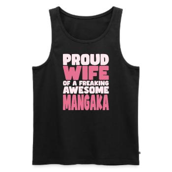 Proud Wife of A Damn Good Mangaka - Men's Premium Organic Tank Top - black - Front - Michal (187cm)