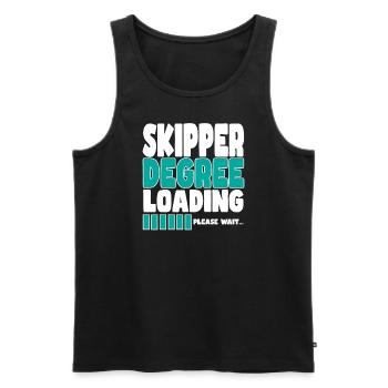 Skipper invites training - Men's Premium Organic Tank Top - black - Front - AI Model Male 178 light (178cm)