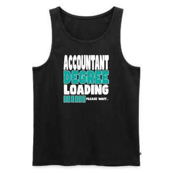 Accountant invites training - Men's Premium Organic Tank Top - black - Front - Michal (187cm)
