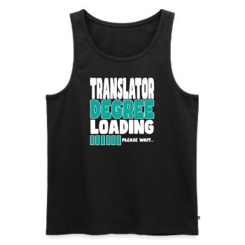 Translator invites training - Men's Premium Organic Tank Top - black - Front - AI Model Male 178 light (178cm)