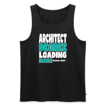 Architect invites training - Men's Premium Organic Tank Top - black - Front - AI Model Male 178 light (178cm)