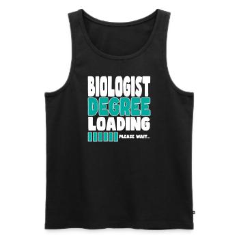 Biologist invites training - Men's Premium Organic Tank Top - black - Front - Michal (187cm)