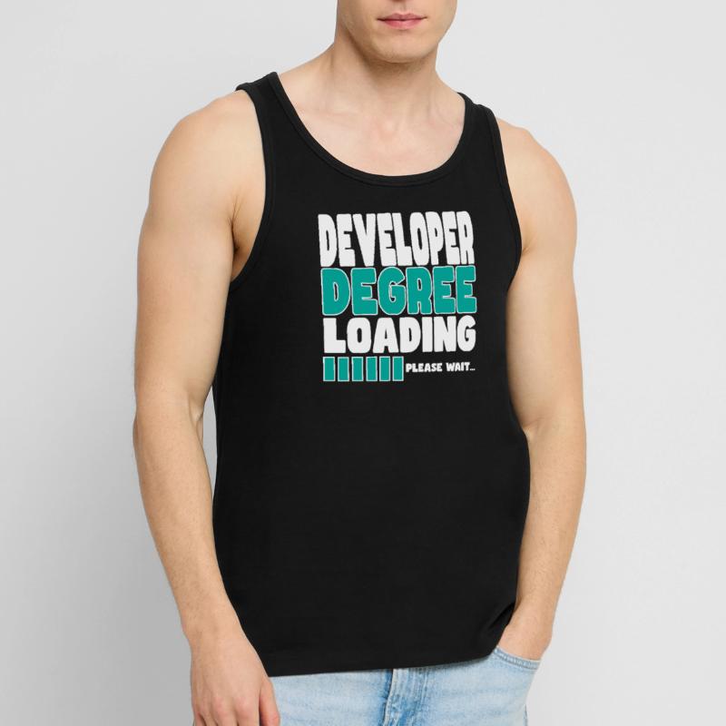 Software developer loads training Men's Premium Organic Tank Top