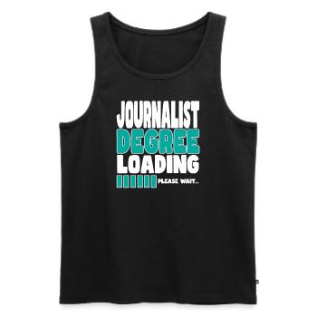 Un journaliste invite à la formation - Débardeur bio Premium Homme - noir - Devant - Michal (187cm)