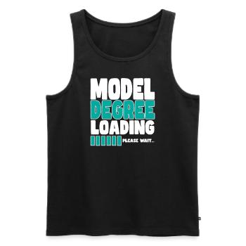 Model invites training - Men's Premium Organic Tank Top - black - Front - AI Model Male 178 light (178cm)