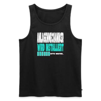 Anlagenmechaniker wird installiert - Männer Premium Bio Tank Top - Schwarz - Vorne - Michal (187cm)