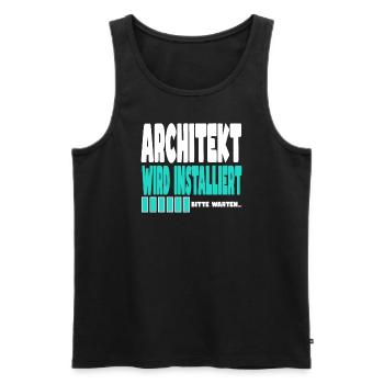 Architekt wird installiert - Männer Premium Bio Tank Top - Schwarz - Vorne - Michal (187cm)