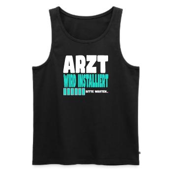 Arzt wird installiert - Männer Premium Bio Tank Top - Schwarz - Vorne - Michal (187cm)