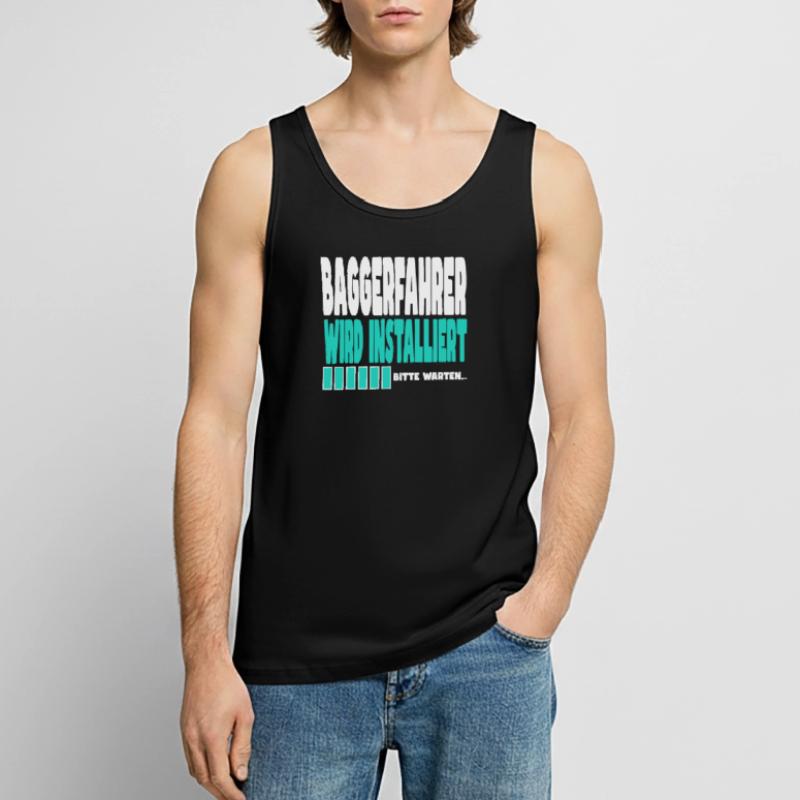 Baggerfahrer wird installiert Männer Premium Bio Tank Top
