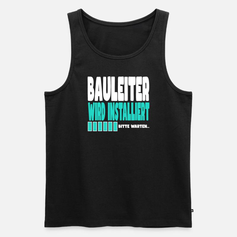 Bauleiter wird installiert - Männer Premium Bio Tank Top - Schwarz