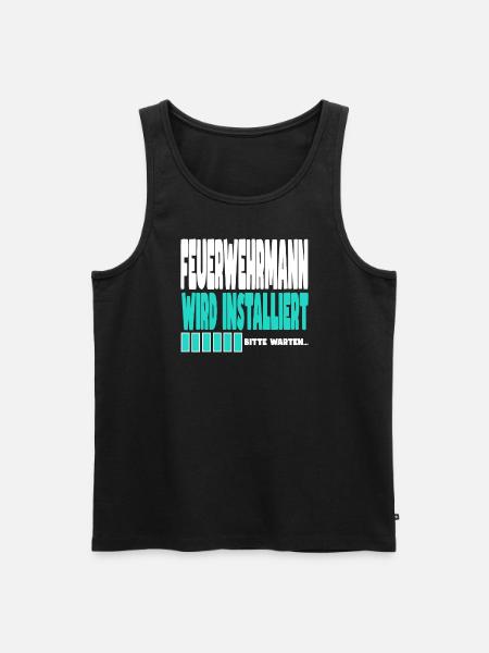 Feuerwehrmann wird installiert - Männer Premium Bio Tank Top - Schwarz