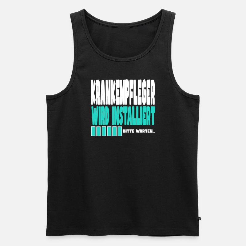 Krankenpfleger wird installiert - Männer Premium Bio Tank Top - Schwarz