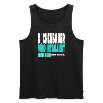 Kutscher wird installiert - Männer Premium Bio Tank Top - Schwarz - Vorne - AI Model Male 178 light (178cm)