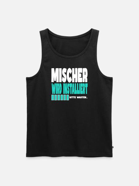 Mischer wird installiert - Männer Premium Bio Tank Top - Schwarz