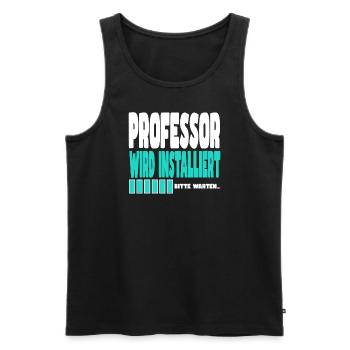Professor wird installiert - Männer Premium Bio Tank Top - Schwarz - Vorne - Michal (187cm)