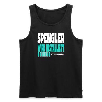 Spengler wird installiert - Männer Premium Bio Tank Top - Schwarz - Vorne - AI Model Male 178 light (178cm)