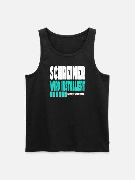 Schreiner wird installiert - Männer Premium Bio Tank Top - Schwarz