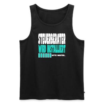 Steuerberater wird installiert - Männer Premium Bio Tank Top - Schwarz - Vorne - Michal (187cm)