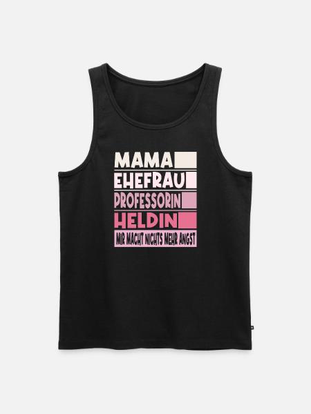 Professorin Mama Ehefrau Heldin - Männer Premium Bio Tank Top - Schwarz