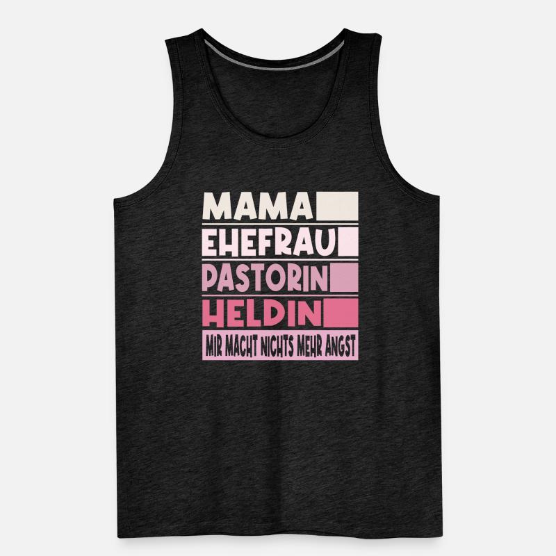 Pastorin Mama Ehefrau Heldin Männer Premium Bio Tank Top