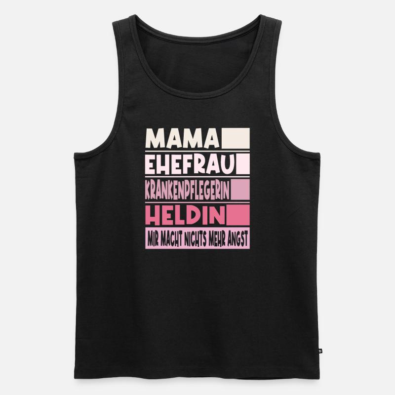 Krankenpflegerin Mama Ehefrau Heldin - Männer Premium Bio Tank Top - Schwarz