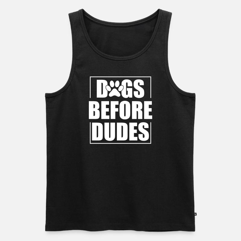 Chiens devant les gars - Débardeur bio Premium Homme - noir