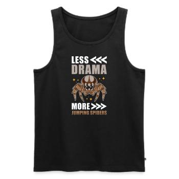 Springspinne Spruch - Männer Premium Bio Tank Top - Schwarz - Vorne - AI Model Male 178 light (178cm)