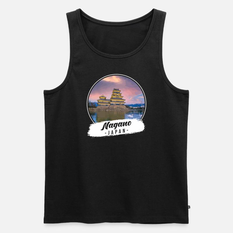 Nagano Japan Souvenir - Männer Premium Bio Tank Top - Schwarz