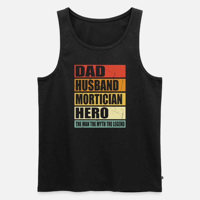 Vater Ehemann Bestatter Held - Männer Premium Bio Tank Top - Schwarz