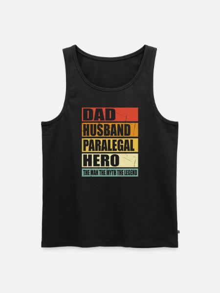 Father Husband Paralegal Held - Men's Premium Organic Tank Top - black