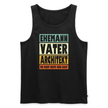 Architekt Vater Ehemann Held - Männer Premium Bio Tank Top - Schwarz - Vorne - Michal (187cm)