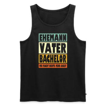 Bachelor Vater Ehemann Held - Männer Premium Bio Tank Top - Schwarz - Vorne - Michal (187cm)
