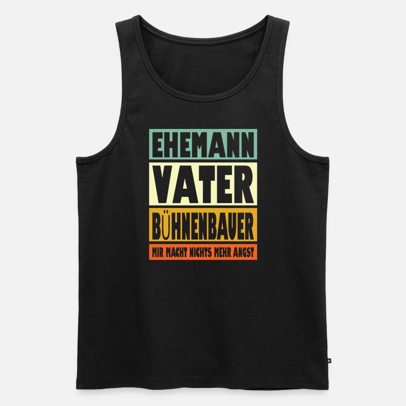 Busfahrer Vater Ehemann Held - Männer Premium Bio Tank Top - Schwarz