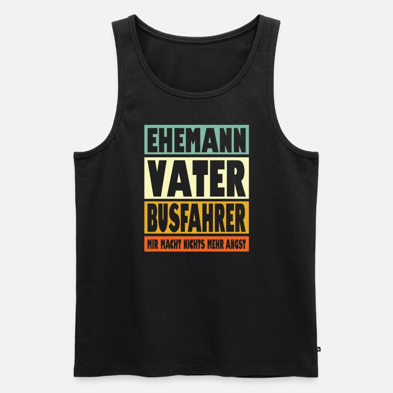 Bühnenbauer Vater Ehemann Held - Männer Premium Bio Tank Top - Schwarz