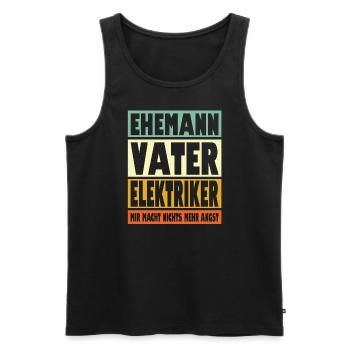 Elektriker Vater Ehemann Held - Männer Premium Bio Tank Top - Schwarz - Vorne - Michal (187cm)