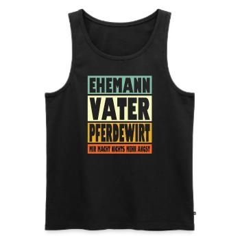 Pferdewirt Vater Ehemann Held - Männer Premium Bio Tank Top - Schwarz - Vorne - AI Model Male 178 light (178cm)