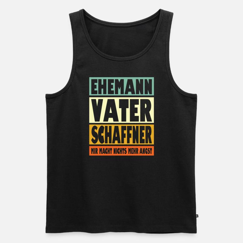 Schaffner Vater Ehemann Held - Männer Premium Bio Tank Top - Schwarz